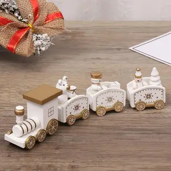 Модная деревянная форма для поезда, четырехсекционный развлекательный Снеговик, Медведь, Рождественский поезд, детские подарочные игрушки