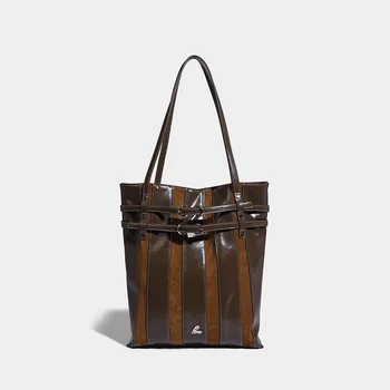 Сумки в полоску большой емкости для женщин, сумка через плечо, винтажная сумка-тоут Bolsas Feminina Bolsos Mujer, Дизайнерские сумки на ремне