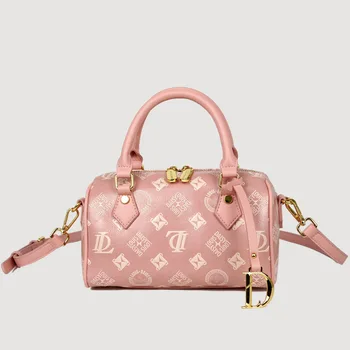 Французская Милая Розовая Женская сумка-подушка с Принтом 2023, Новая Модная и Продвинутая сумка через плечо с одним плечом