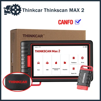 Сканер Thinkscan MAX 2 obd2 Полная системная поддержка CANFD Инструмент Thinkscan max2 AF DPF IMMO 28 Сбрасывает Пожизненное бесплатное обновление Бесплатная доставка