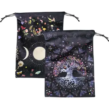 Бархатная сумка для хранения карт Таро, Карта Оракула, Аксессуары для гадания на ведьмах, Упаковка с набивным шнурком, принадлежности для карт Таро