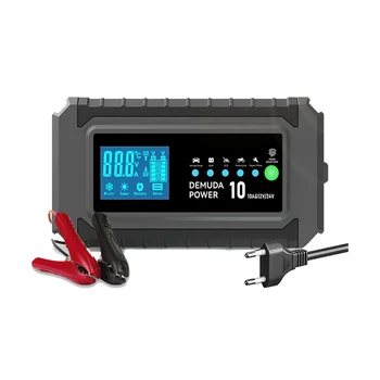 Автомобильное зарядное устройство 12V 10A Автомобильное зарядное устройство 24V 5A Быстрая зарядка для AGM ГЕЛЬ ВЛАЖНЫЙ свинцовоКислотный ЖК-дисплей EU Plug