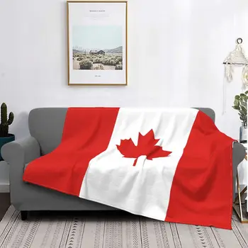 Одеяла с флагом Канады, Фланелевое украшение, Глобус свободы, дышащие теплые пледы для постельных принадлежностей, уличные покрывала