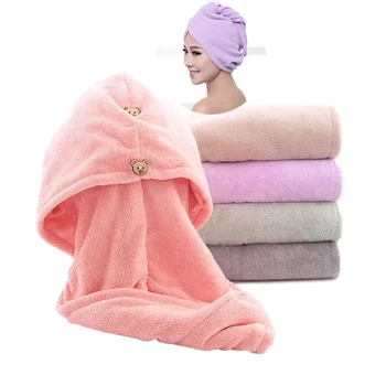 Сверхпоглощающая волшебная шапочка для душа из микрофибры, быстросохнущие полотенца из микрофибры, шапочка для сухих волос для женщин в ванной, сауна для дома, гидромассажная ванна