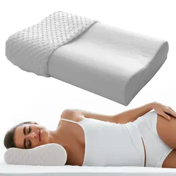 Подушка для шеи из пены с эффектом памяти, подушки для поддержки контура шейки матки Мягкие ортопедические подушки для поддержки контура спины и живота для спящих