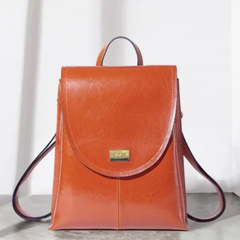 Модный тренд Chikage, женский рюкзак для пригородных поездок, женский школьный рюкзак из воловьей кожи большой емкости, многофункциональная портативная дорожная сумка