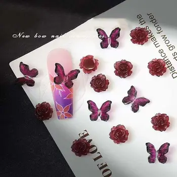 Аксессуары для маникюра Жемчуг Камелия Смола Стразы для ногтей Цветы Украшения для ногтей Украшения для ногтей 3D дрели для нейл-арта