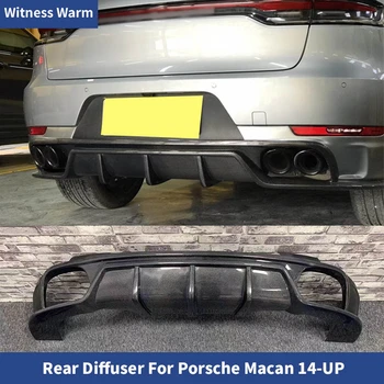 Новейшая кромка заднего бампера из углеродного волокна FRP задний диффузор спойлер задняя кромка для Porsche Macan 2014-2019 автомобильный обвес