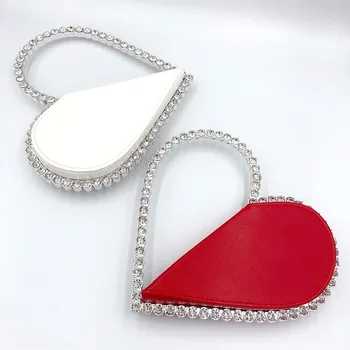 Милая женская ручная сумочка для влюбленных с бриллиантами, вечерняя сумочка в форме сердца в стиле знаменитостей, дизайнерский клатч высокого качества
