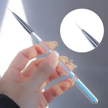 Кисть для подводки ногтей Эргономичный дизайн Твердые ногти Ручка для рисования красоты Кисть для подводки ногтей