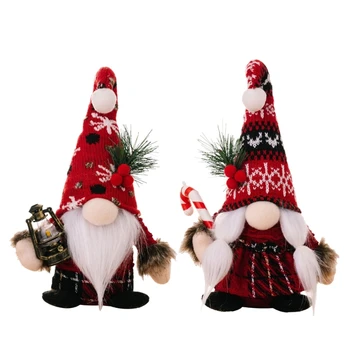 Рождественский Шерстяной Безликий или Плюшевый Гном Рудольф ручной работы для Кукольного Декора