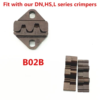 Обжимные губки B02B набор обжимных штампов для открытых стержневых клемм 20-14AWG и контактного разъема 0,5-2,5 мм2