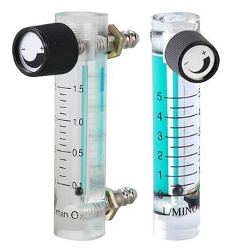 Расходомер кислорода из 2 предметов, Расходомер с регулирующим клапаном для подачи кислорода, воздуха, газа, 0,1-1,5 л/мин, 1,5 л и 0,1-5 л/мин, 1 л