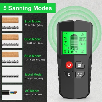 Электронный Сканер для Поиска Шпилек на Стене для Обнаружения Деревянных Металлических Шпилек с помощью Аварийного Челнока