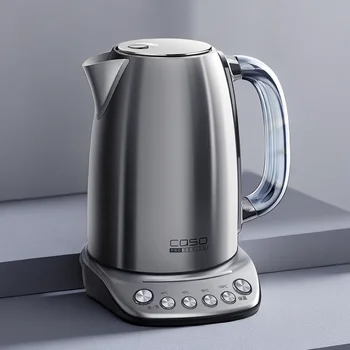 Электрический чайник CASO 1800 Вт, Нержавеющая сталь 304, Интеллектуальная настройка температуры, Чайник быстрого кипячения, детский чайник с постоянной изоляцией, 1,7 л