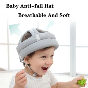 Мягкий детский шлем, защитная шапочка для малышей, Противоударная защитная шапочка для прогулок с ребенком, Регулируемая защита головы, шапочка для мальчиков и девочек