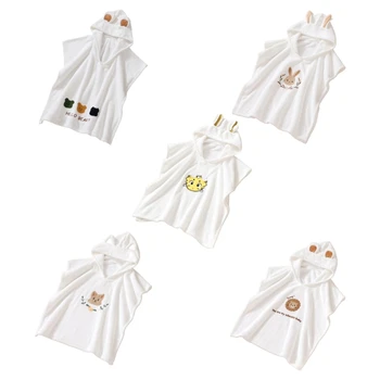 Детское Банное полотенце с капюшоном, Халат, одеяло для душа, Быстросохнущая накидка для младенца, сильное Впитывающее Воздухопроницаемое полотенце-пончо
