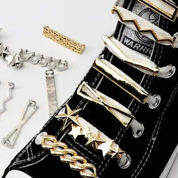 1 шт. металлические подвески для обуви, модные золотые серебряные подвески для кроссовок, украшение для обуви в подарок девушке, шнурки, пряжки, аксессуары для обуви своими руками
