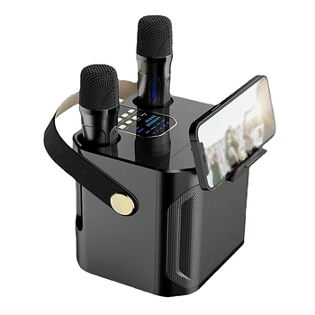 Караоке Bluetooth-динамик Портативный стереофонический объемный беспроводной с двойным микрофоном Для вечеринок на открытом воздухе Домашний Bluetooth-плеер