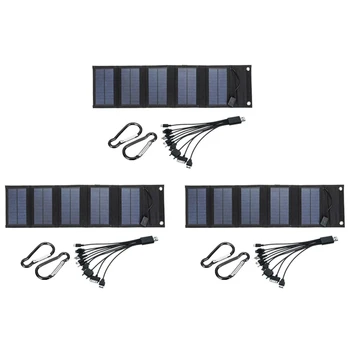 Складная солнечная панель USB мощностью 3X12 Вт, Портативное складное водонепроницаемое зарядное устройство для солнечной панели