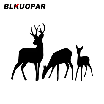 BLKUOPAR Автомобильные наклейки с рисунком оленьего стада, Наклейка с милым животным, Водонепроницаемый Солнцезащитный шлем, Украшение автомобиля-холодильника
