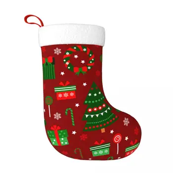 Веселый Рождественский узор 164 Рождественские чулки Love Snow Новогодние Рождественские носки