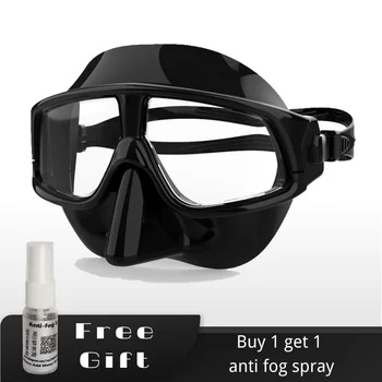 Маска для подводного плавания с маской, плавательные очки, линзы из жидкой силиконовой смолы с защитой от запотевания