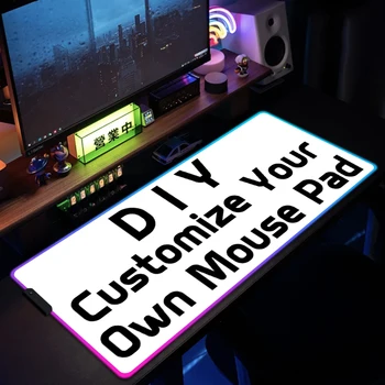 Сделай сам RGB Коврик для мыши XXL Gamer LED Lighting Создай свой собственный Большой коврик для мыши Игровые аксессуары Черно-белый коврик для стола с подсветкой