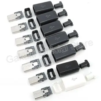 5шт Разъемы Micro USB 5PIN сварочного типа Зарядное устройство 5P USB-разъем для зарядки 4 в 1