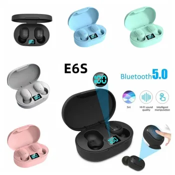 Наушники E6S TWS Bluetooth 5.3, спортивная гарнитура, беспроводные игровые вкладыши, двухрежимные музыкальные наушники с низкой задержкой, Новые для всех телефонов