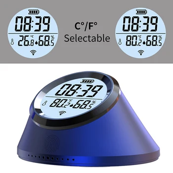 Смарт-часы Zigbee Tuya Датчик температуры и влажности Приложение Пульт дистанционного управления Аккумуляторная батарея Переключатель C ° / F ° для Smart Life