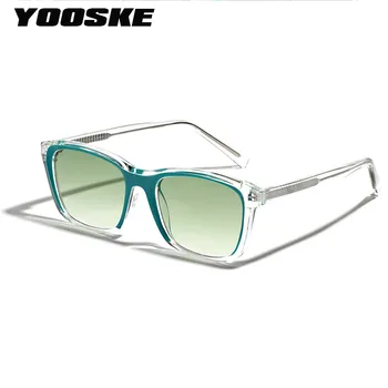 TR90, Прозрачные модные солнцезащитные очки для женщин, мужские Квадратные солнцезащитные очки, Женские градиентные очки с заклепками, оттенки UV400, зеркало