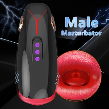 Автоматический мужской мастурбатор для мужчин, машина для глубокого горлового минета, секс-вибратор, чашка для оральной мастурбации пениса, секс-игрушки для взрослых для мужчин