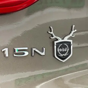 3D эмблема Тонкое мастерство Украшения автомобиля Самоклеящийся значок VIP Elk Decal для автомобиля