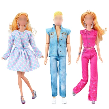 НОВАЯ 2x модная юбка для куклы 1/6 повседневная одежда Жилет Рубашка Брюки платье Аксессуары для кукольного домика Одежда для куклы Барби