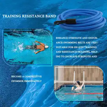 Тренировочный Эспандер для плавания Регулируемый Поясной ремень Подходит для плавания в бассейне для взрослых и детей-A