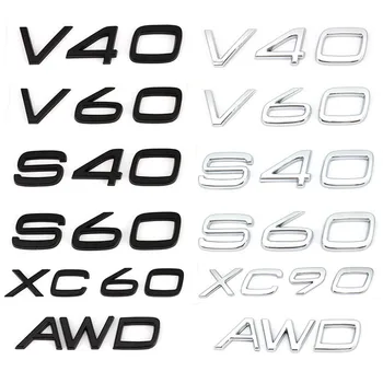 ABS Эмблема Заднего Багажника Автомобиля Наклейка Значок Логотип Для Volvo V40 V60 V90 S40 S60 S80 S90 S80L XC40 XC60 XC90 AWD T4 T5 T6 Аксессуары
