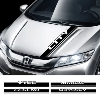 Декор Капота Автомобиля Наклейки Для Honda Odyssey City Jazz Legend RR Si VTi Type R Auto Крышка Капота Двигателя Автоаксессуары