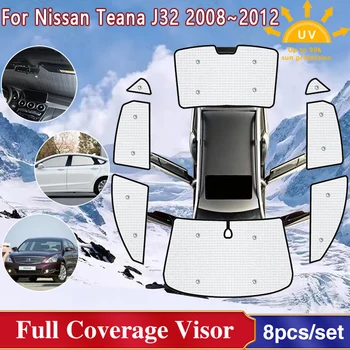 Для Nissan Teana J32 Аксессуары 2008 2009 2010 2011 2012 Солнцезащитные козырьки на лобовом стекле автомобиля, Боковые окна, защита от солнца, Солнцезащитный козырек