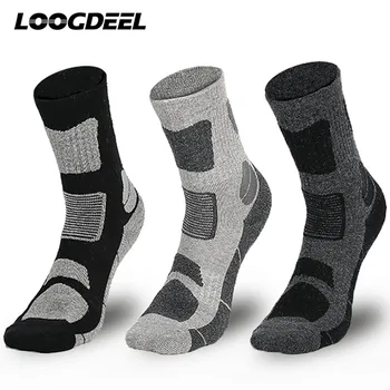 Зимние утолщенные теплые морозостойкие шерстяные носки Loogdeel, носки для альпинизма, походов, лыжные носки с утолщенным низом из полотенца, мужские носки для активного отдыха