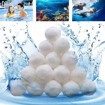 Фильтрующие шарики для бассейна весом 1,5 фунта, фильтрующий материал для бассейна, волокнистый шарик для ванн в центре бассейна, простая установка, простота в использовании