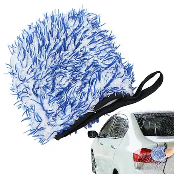 Рукавица для автомойки, устойчивая к царапинам Автомобильная варежка, средство для мытья из микрофибры, Гибкие рукавицы для мытья, Мягкие двусторонние принадлежности для автомобиля, Перчатки для чистки
