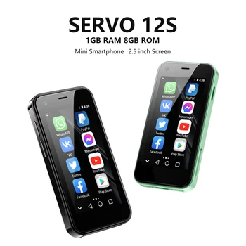 SERVO 12S Глобальная разблокировка мини-смартфона Система Android 2 SIM-карты Сеть WCDMA WI-Fi GPS Google Play Мобильные телефоны с сенсорным экраном 2,5 дюйма