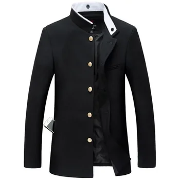 Туника New2022 Школьная нагрудная японская куртка, однобортный черный мужской блейзер, униформа для колледжа Slim