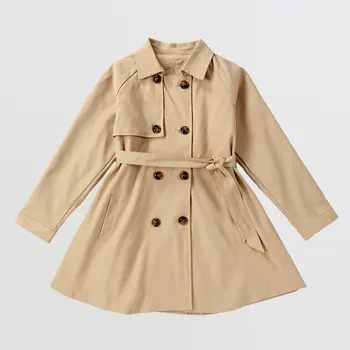 Куртки для девочек, пальто, ветрозащитная верхняя одежда, Хлопок, 2023, Рождественское Весенне-осеннее пончо, ветрозащитная детская одежда для малышей