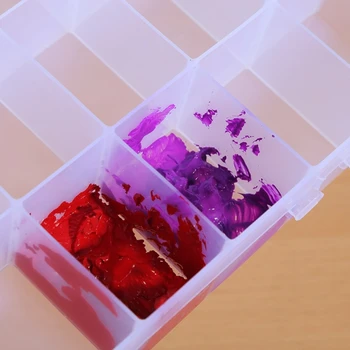 Портативный контейнер для цветных пигментов B36C, прозрачная пластиковая коробка, органайзеры для рукоделия, коробка для бус с бриллиантами