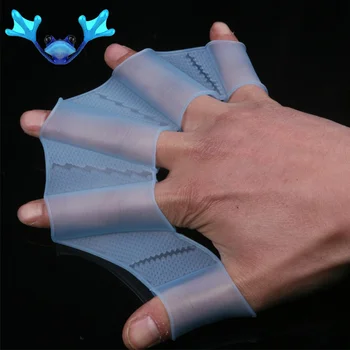 1 Пара силиконовых перчаток для плавания с перепончатыми пальцами в стиле лягушки унисекс для катания на лодках, плавания, дайвинга, спортивных инструментов и аксессуаров