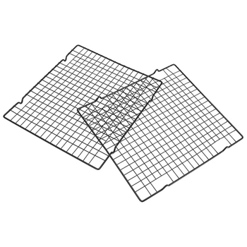 Прямоугольная подставка для охлаждения торта Комплект из 2-х решеток для выпечки Охлаждающая Подставка для выпечки Решетка из нержавеющей стали Паровая решетка