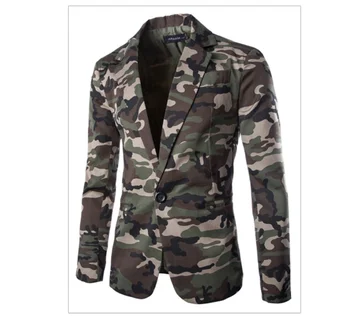 2023 Новый мужской модный камуфляжный костюм в стиле Милитари с однобортным мужским повседневным диким костюмом, мужская куртка, мужское пальто
